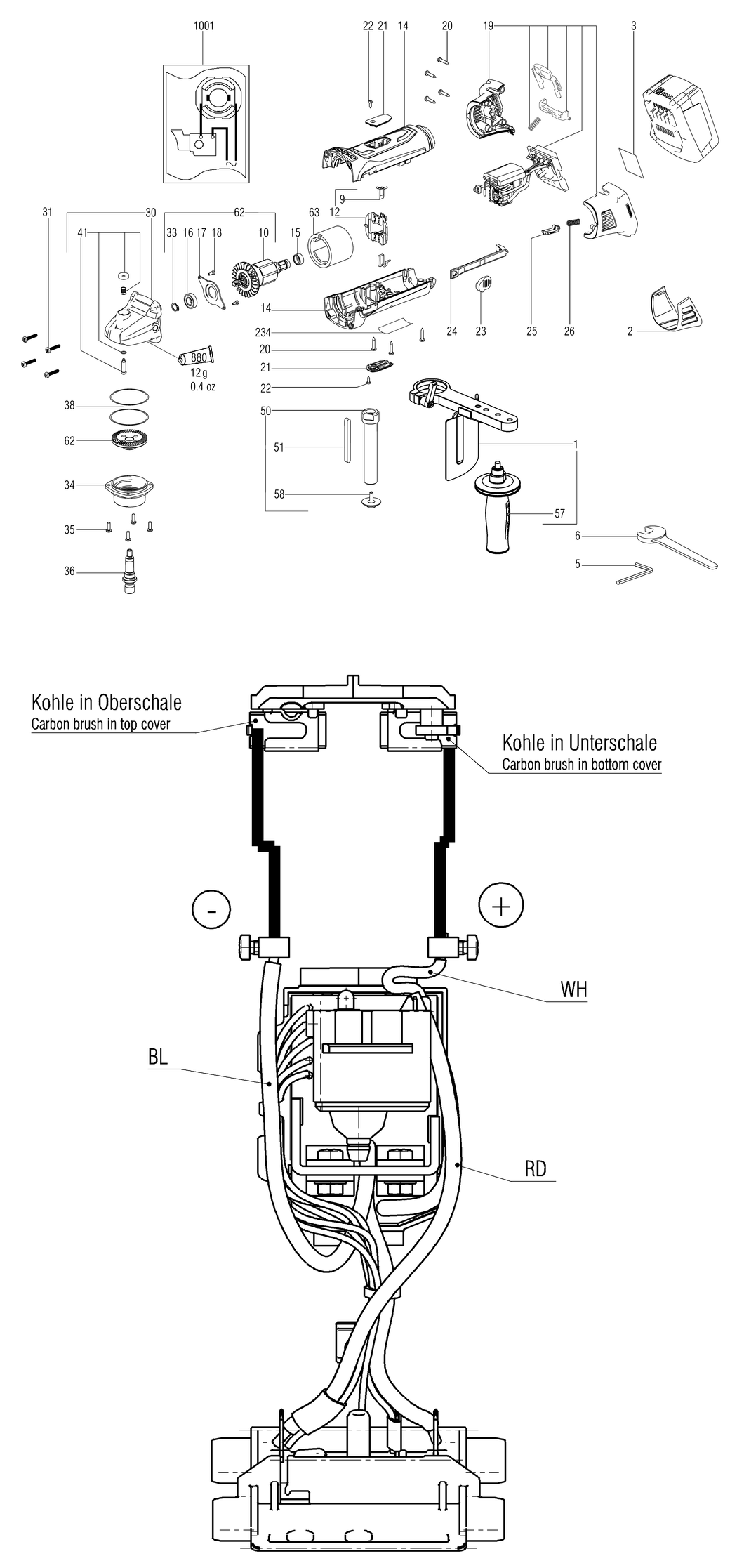 Metabo S 18 LTX 115 / 00154000 / - Spare Parts