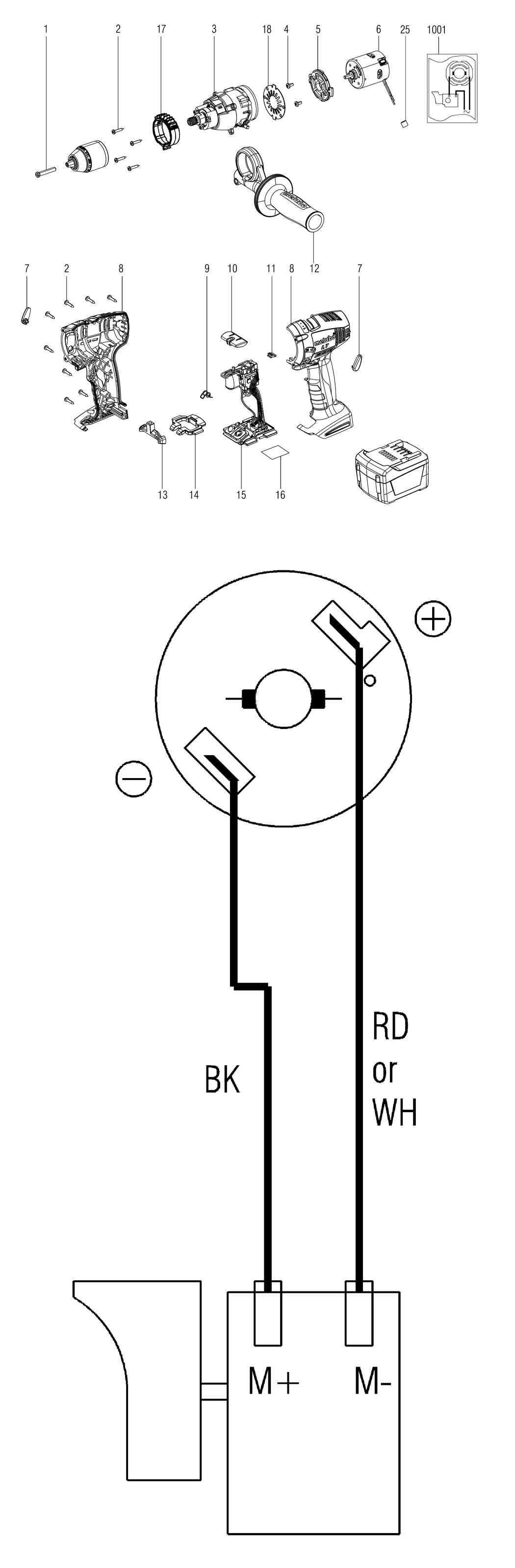 Metabo SB 14.4 LT Impuls / 02140000 / - Spare Parts