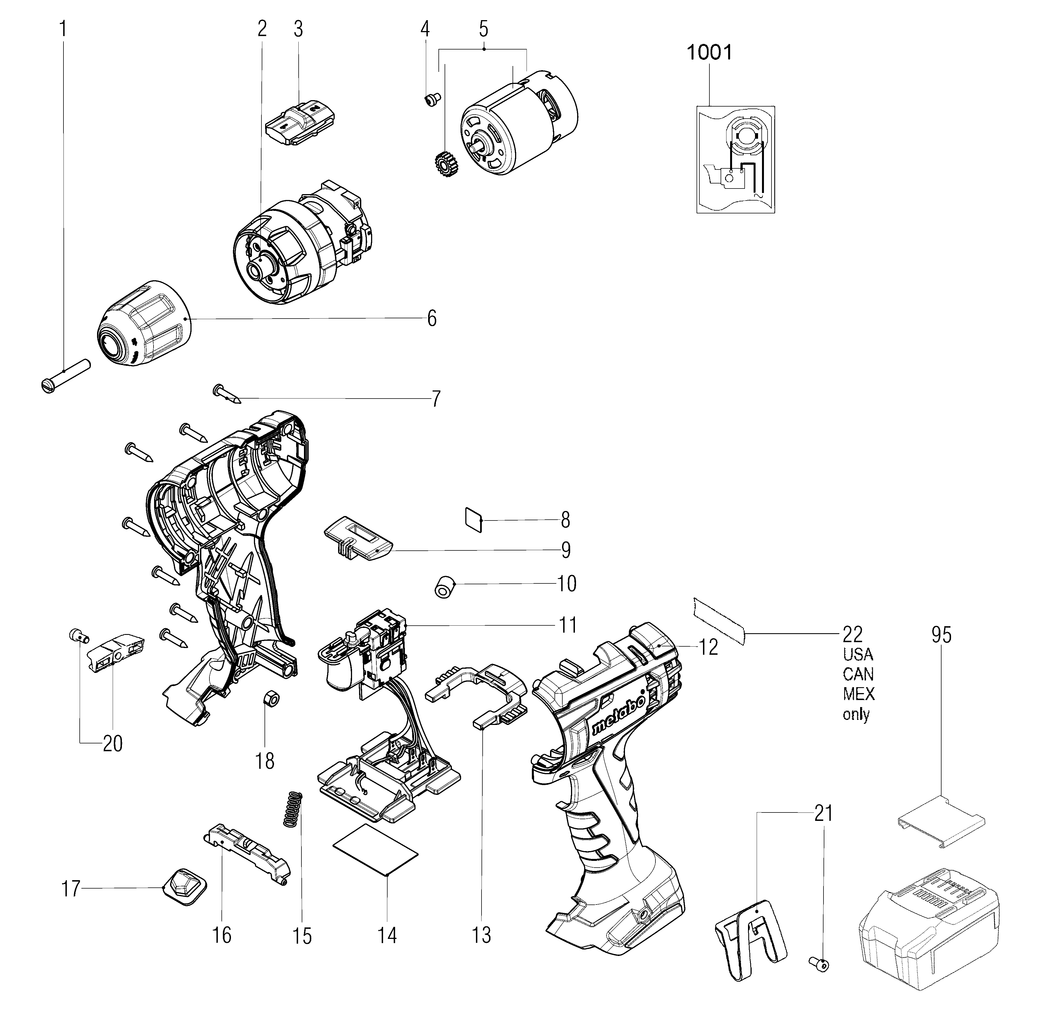 Metabo SB 18 L / 02317000 / - Spare Parts