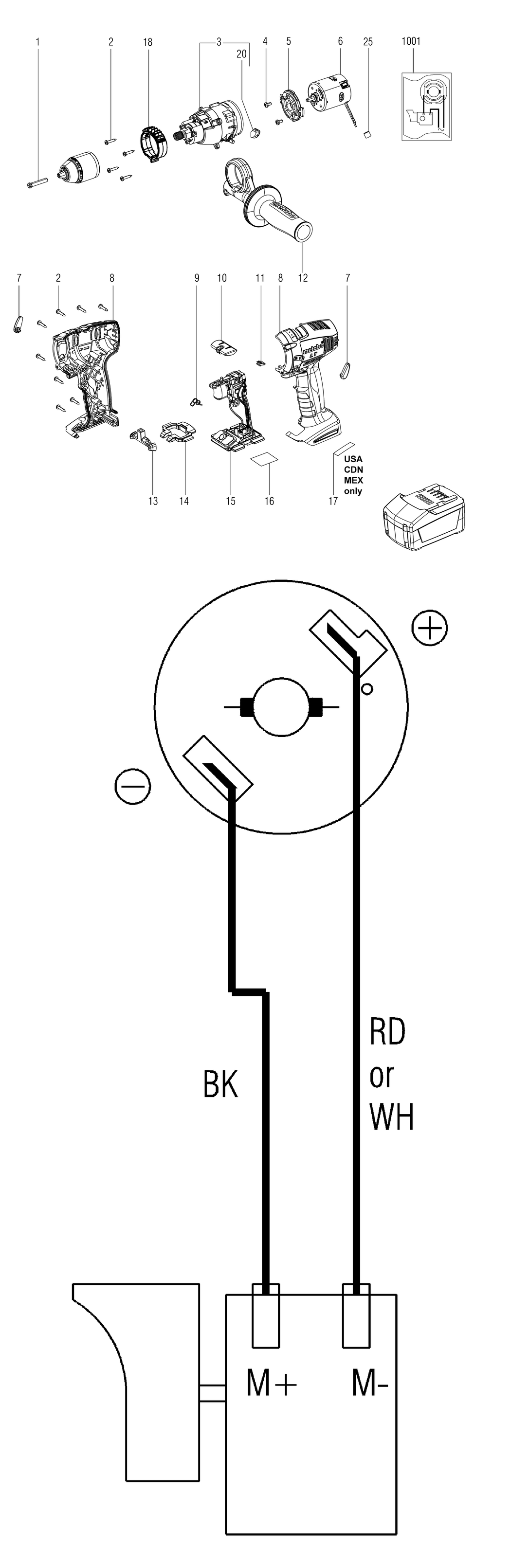 Metabo SB 18 LT / 02141001 / - Spare Parts