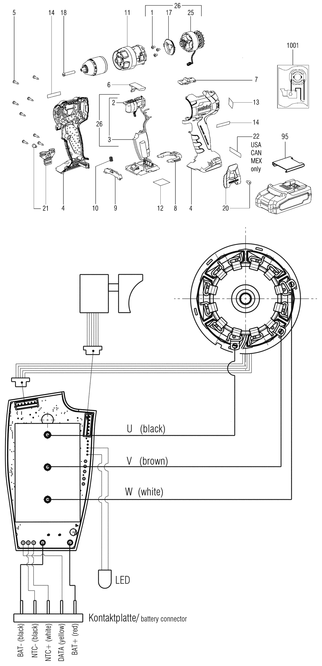 Metabo SB 18 LT BL / 02316000 / - Spare Parts