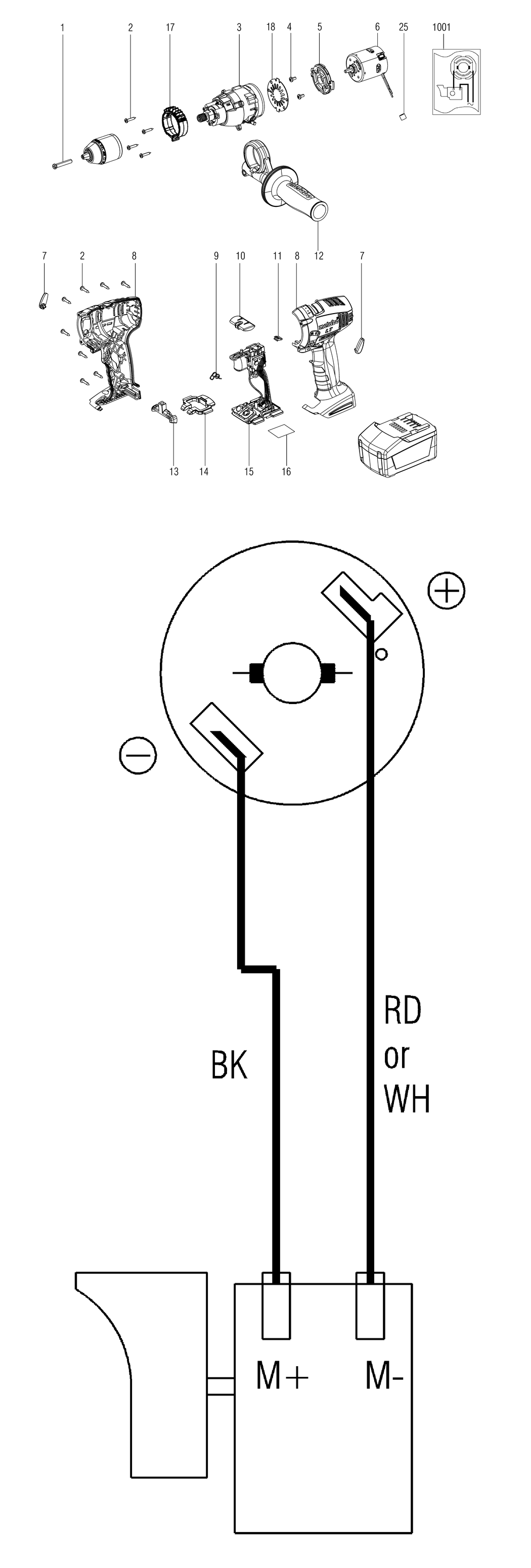 Metabo SB 18 LT Impuls / 02142000 / - Spare Parts