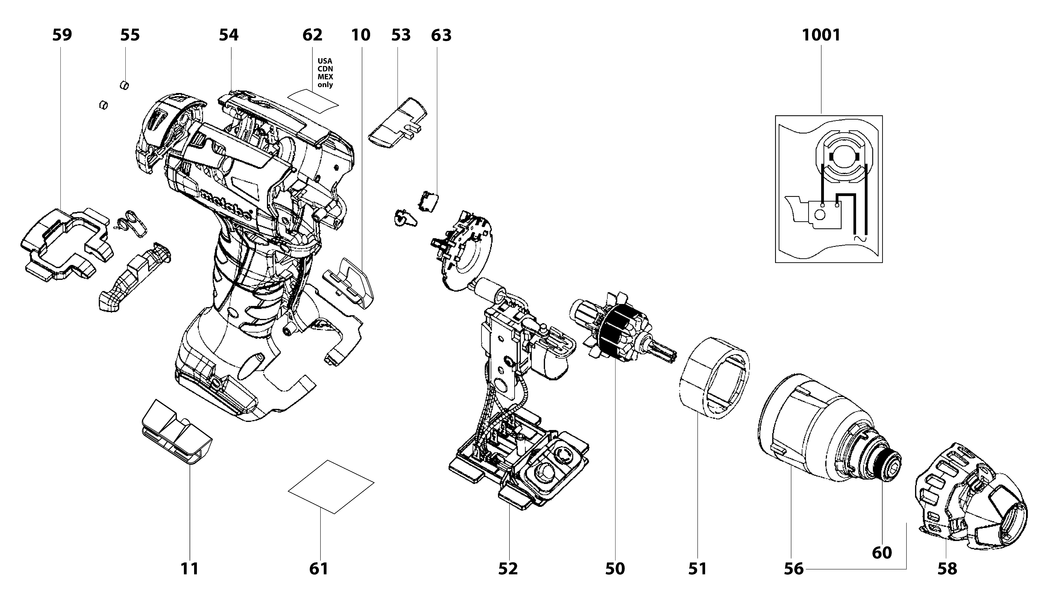 Metabo SSD 18 LTX 200 / 18202000 / - Spare Parts