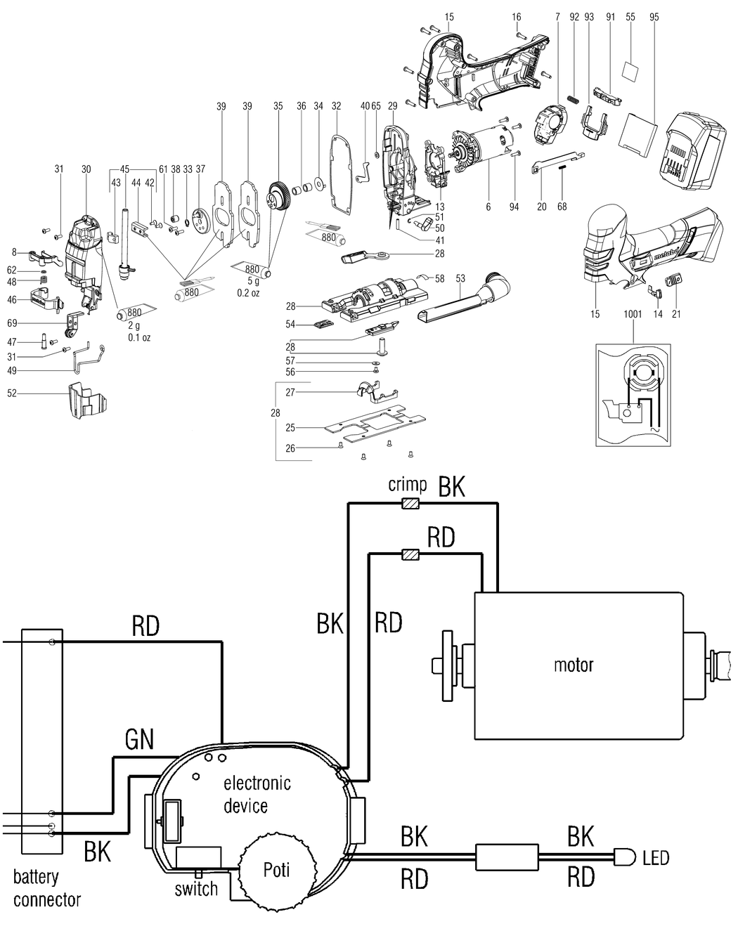 Metabo STA 18 LTX 140 IK / 21063000 / 99 Spare Parts