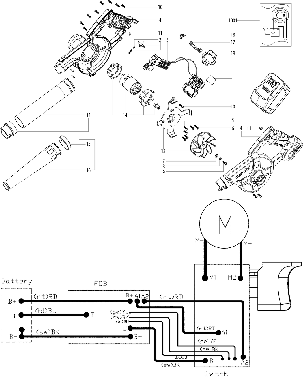 Metabo AG 18 / 02242000 / - Spare Parts