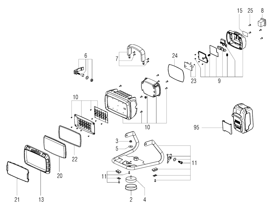 Metabo BSA 14.4-18 LED / 02111001 / - Spare Parts