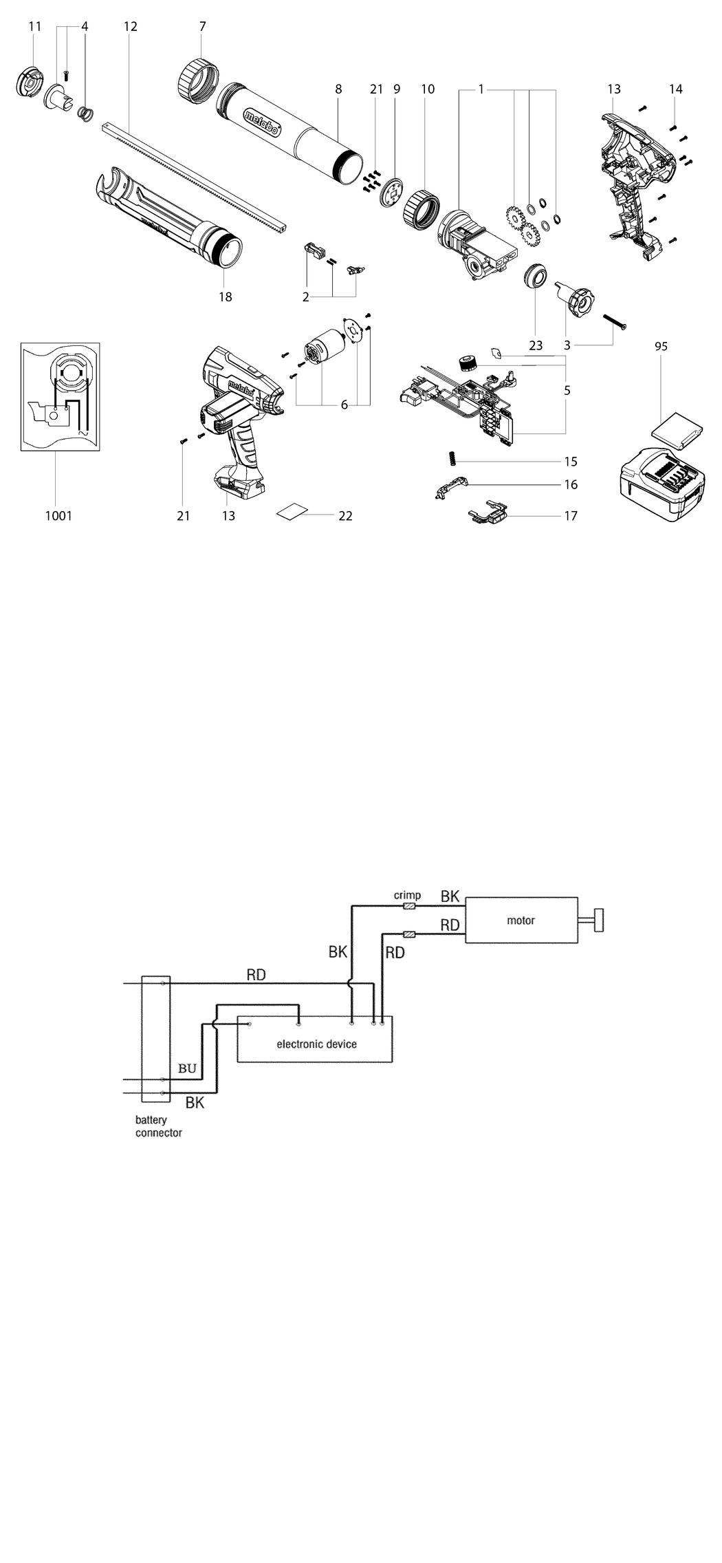 Metabo KPA 18 LTX 400 / 01206000 / - Spare Parts