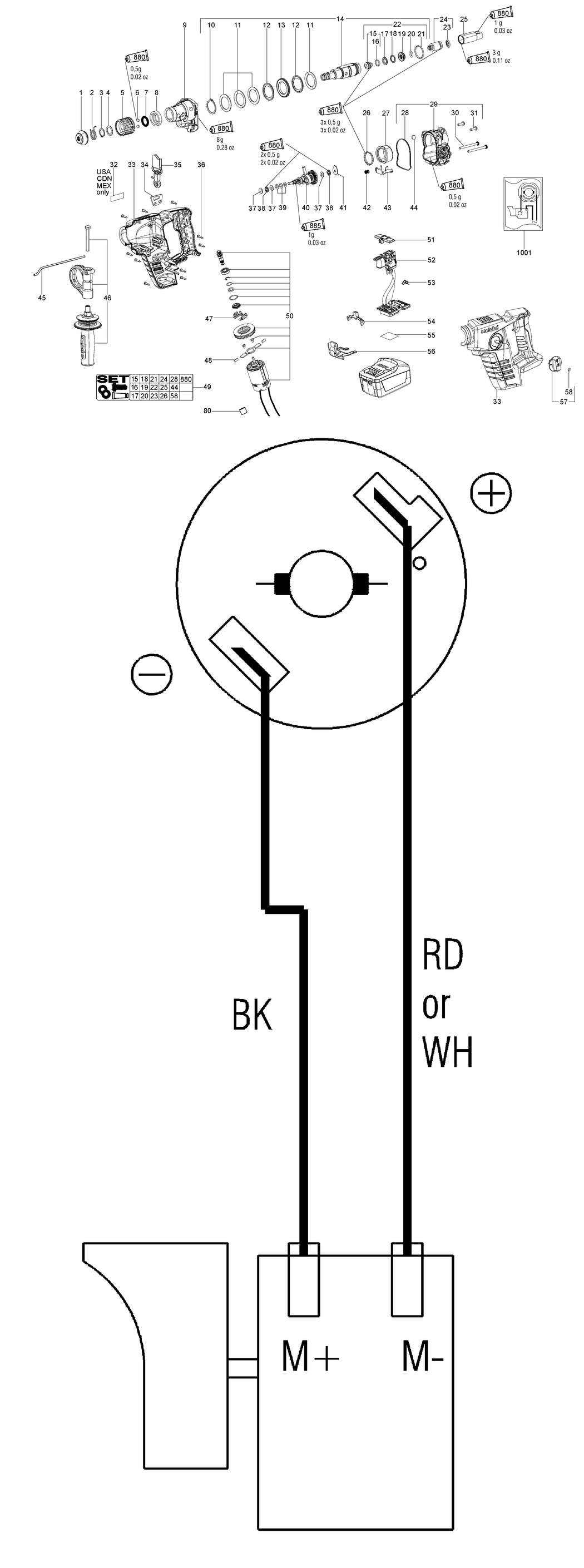 Metabo BHA 18 LTX / 00228000 / - Spare Parts