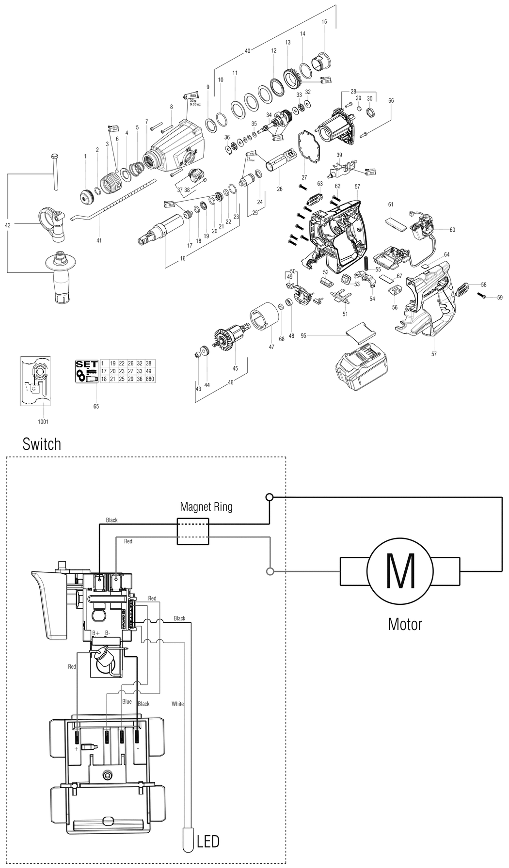 Metabo KHA 18 LTX / 00210000 / - Spare Parts