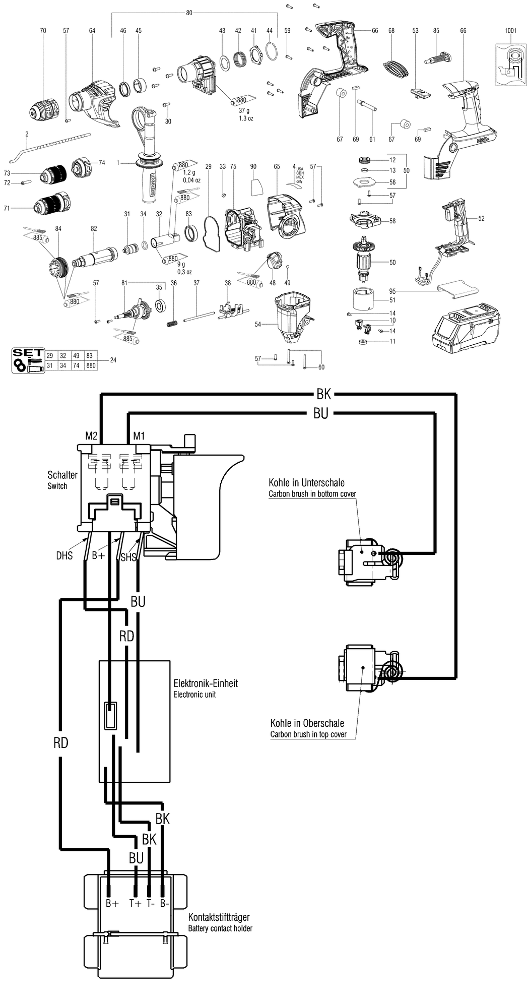 Metabo KHA 36 LTX / 00795000 / - Spare Parts