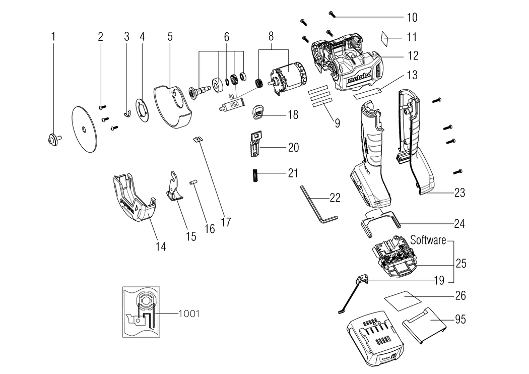 Metabo PowerMaxx CC 12 BL / 00348000 / - Spare Parts