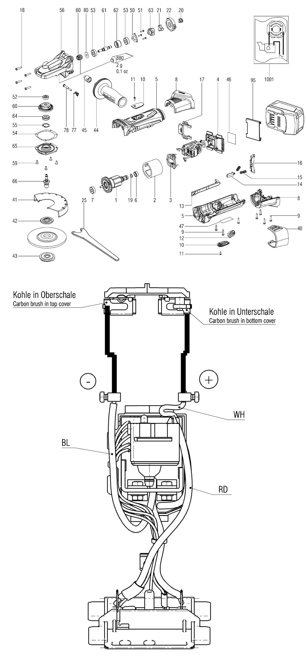 Metabo WF 18 LTX 125 / 21027420 / 99 Spare Parts