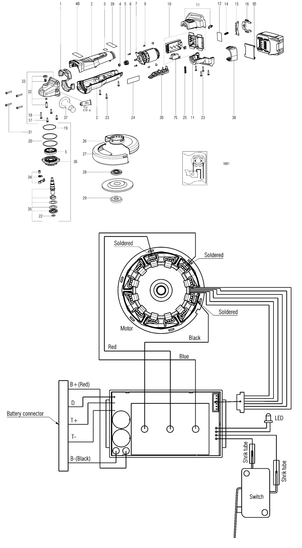 Metabo WPB 18 LTX BL 125 Quick / 13075000 / - Spare Parts