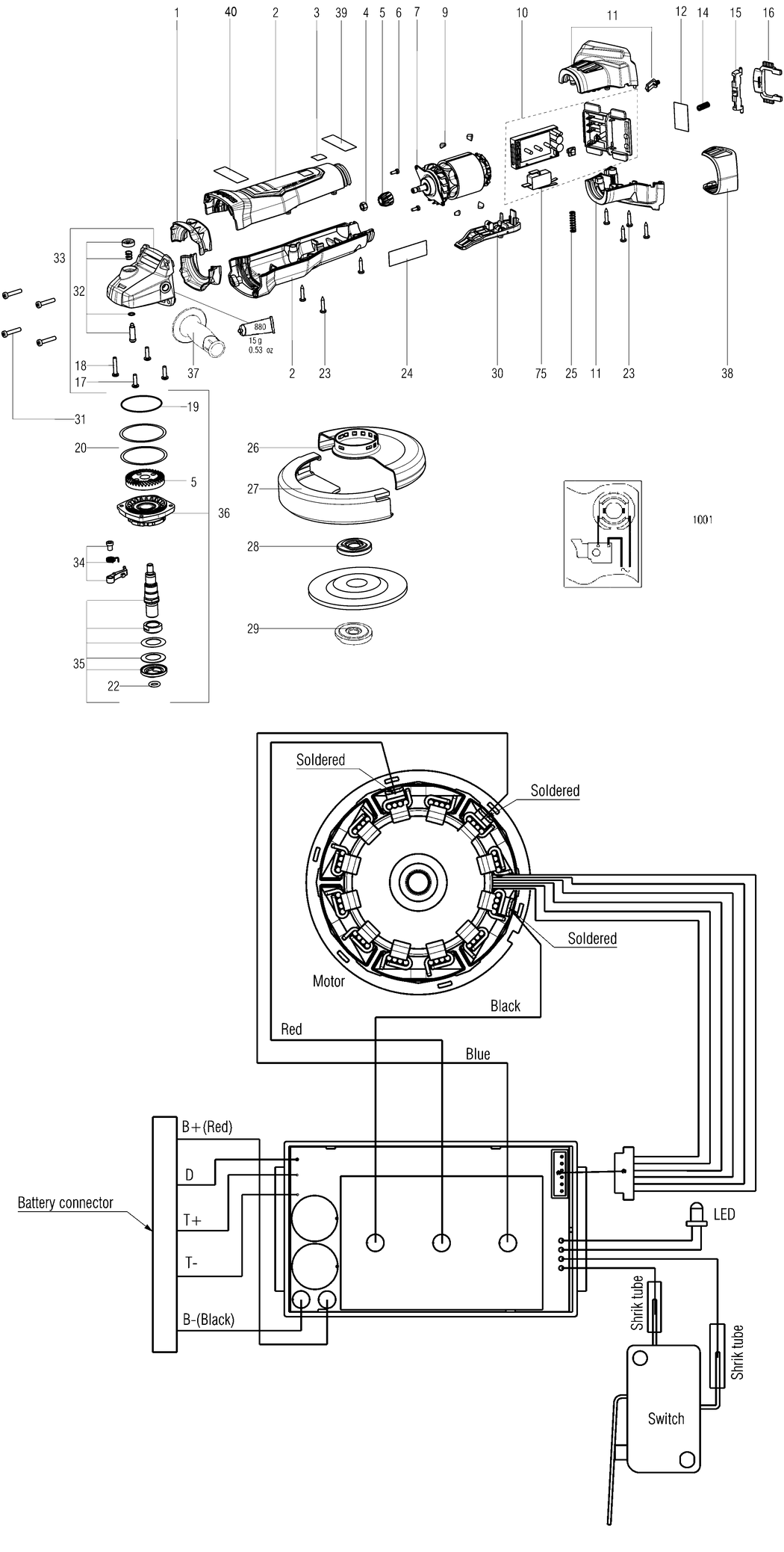 Metabo WPB 18 LTX BL 150 / 13076420 / - Spare Parts