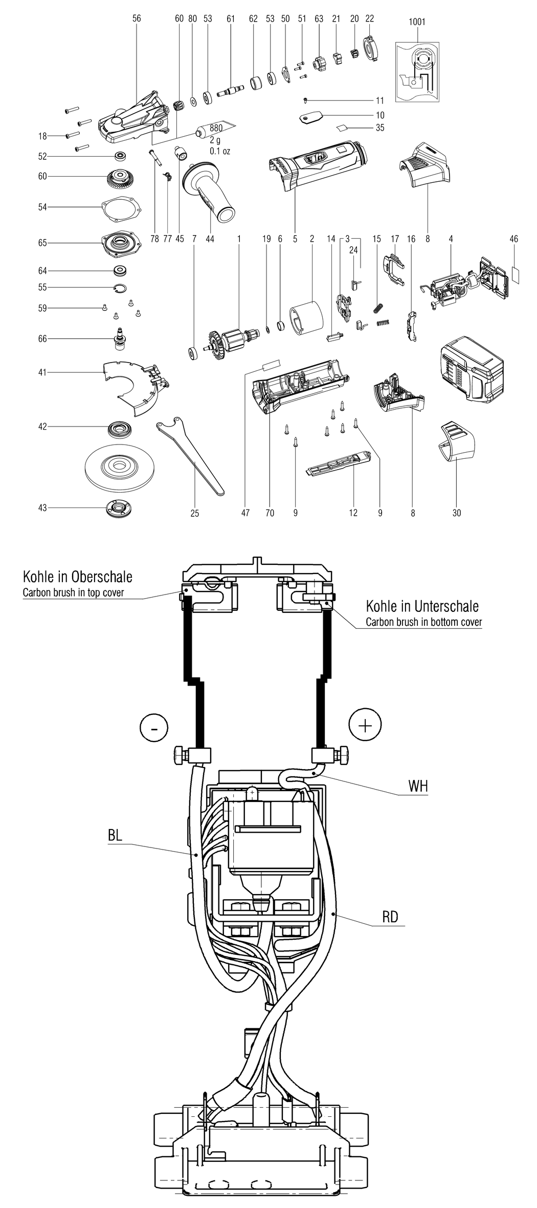 Metabo WPF 18 LTX 125 / 13070420 / - Spare Parts