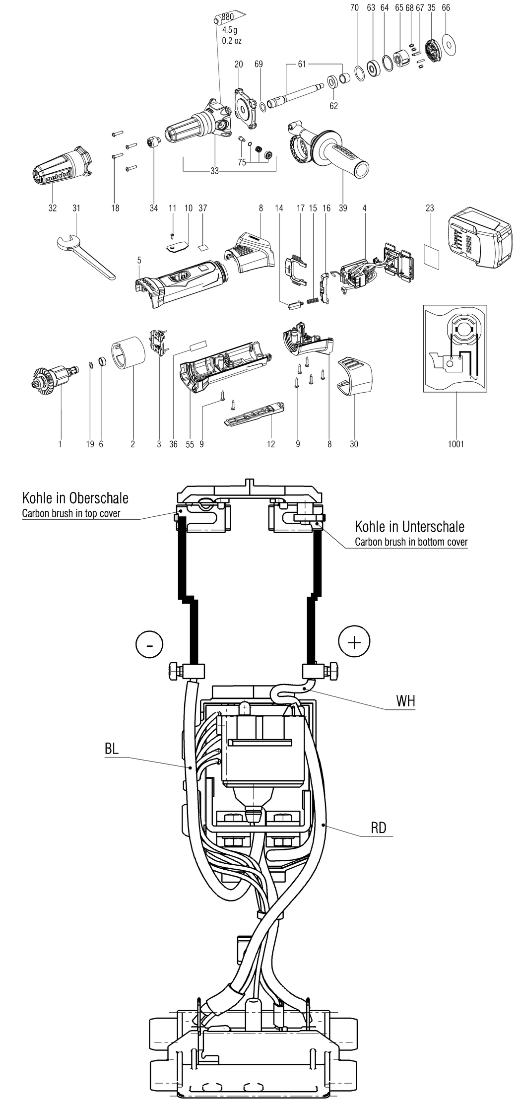 Metabo GPA 18 LTX G IK / 21065000 / - Spare Parts