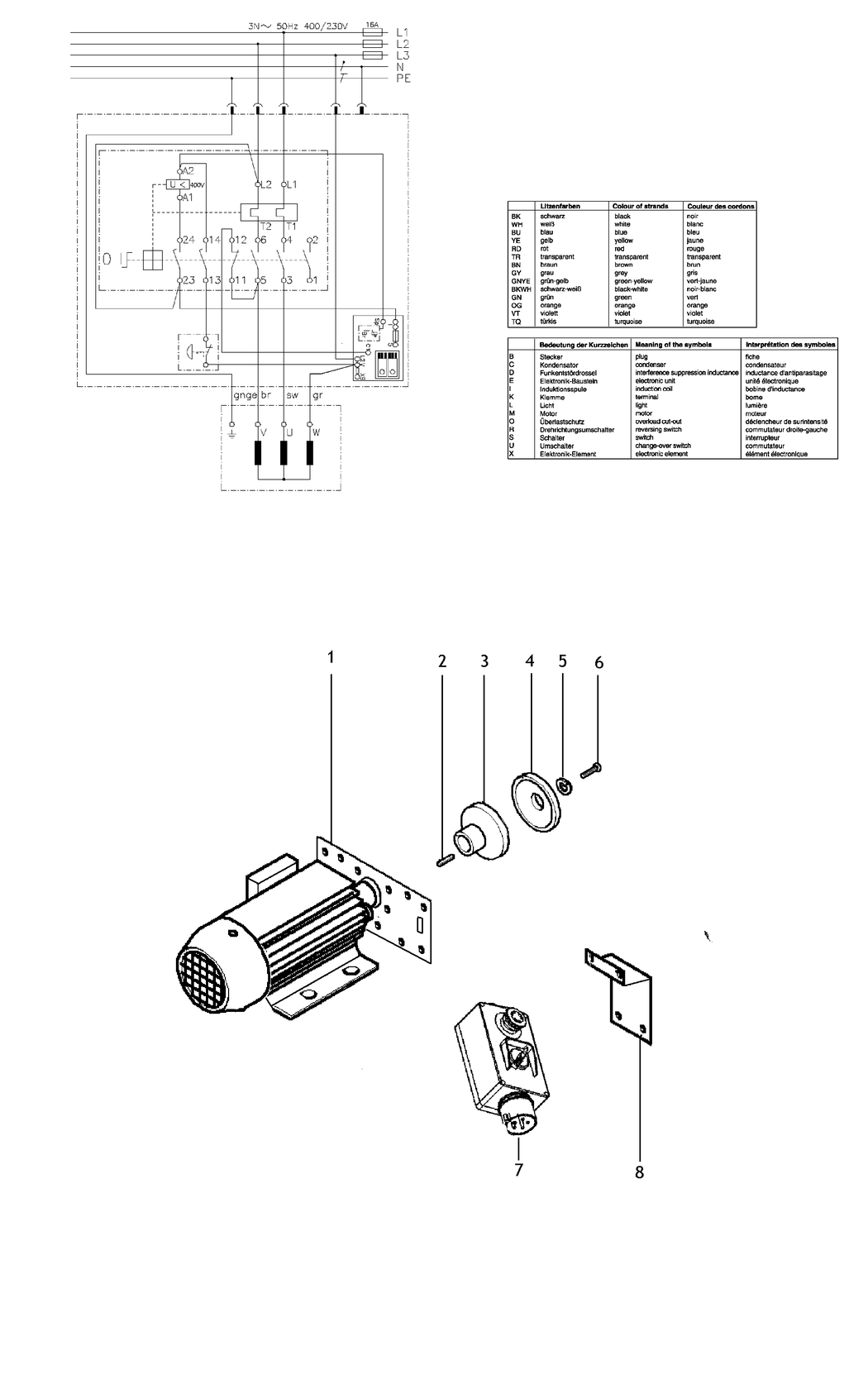 Metabo BKH/BKS-MOTOR - 5 50 DNB / 0100015501 12 / 3 / 400V/50Hz Spare Parts