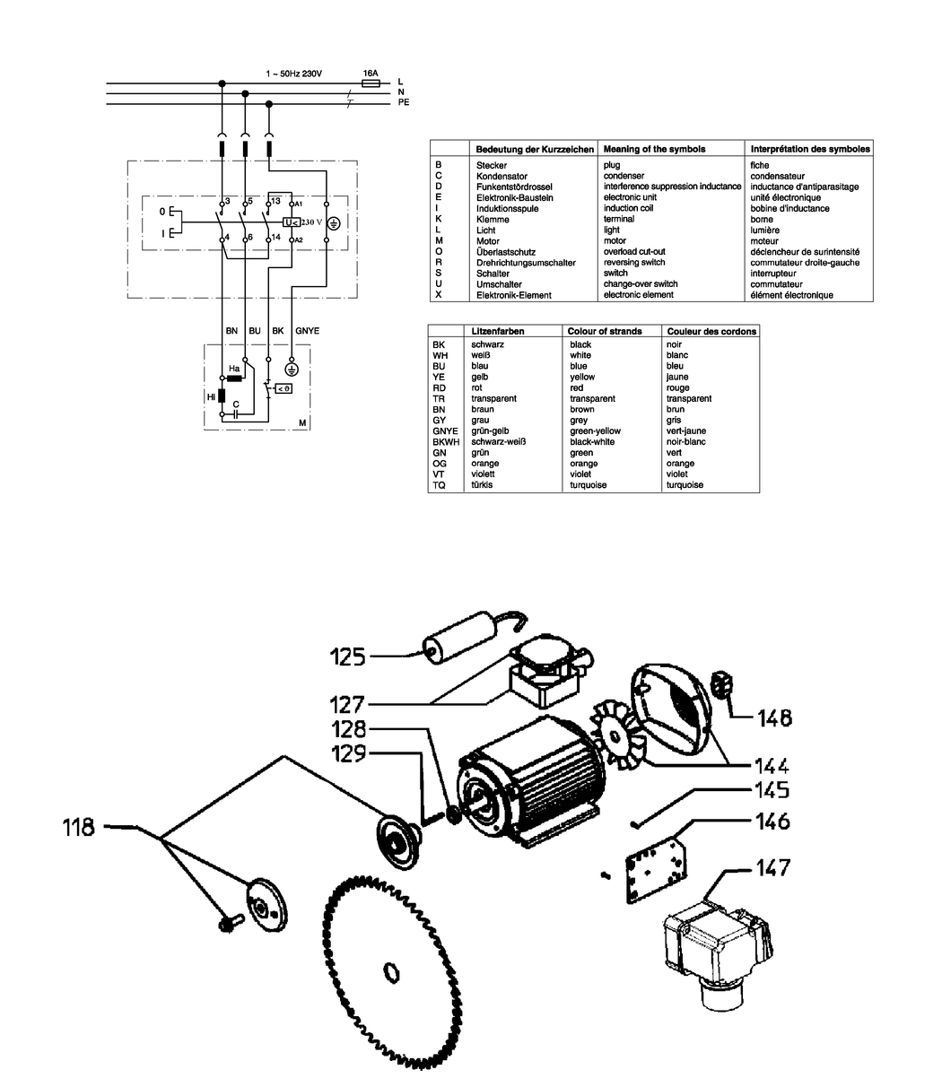 Metabo TK - Motor 3 10 WNB / 0100013134 11 / EU 230V Spare Parts