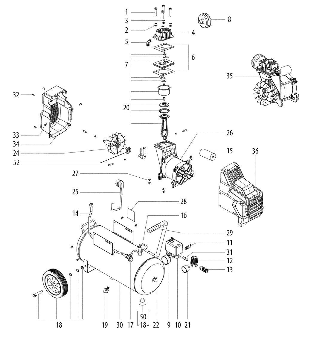 Metabo Basic 250-50 W OF / 01535000 / EU 230V Spare Parts