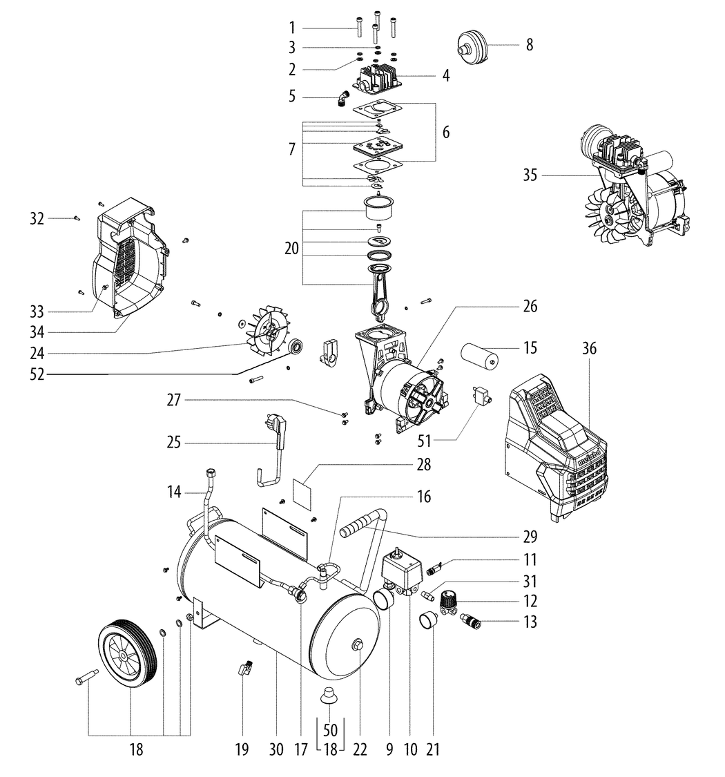 Metabo Basic 280-50 W OF / 01529000 / EU 230V Spare Parts