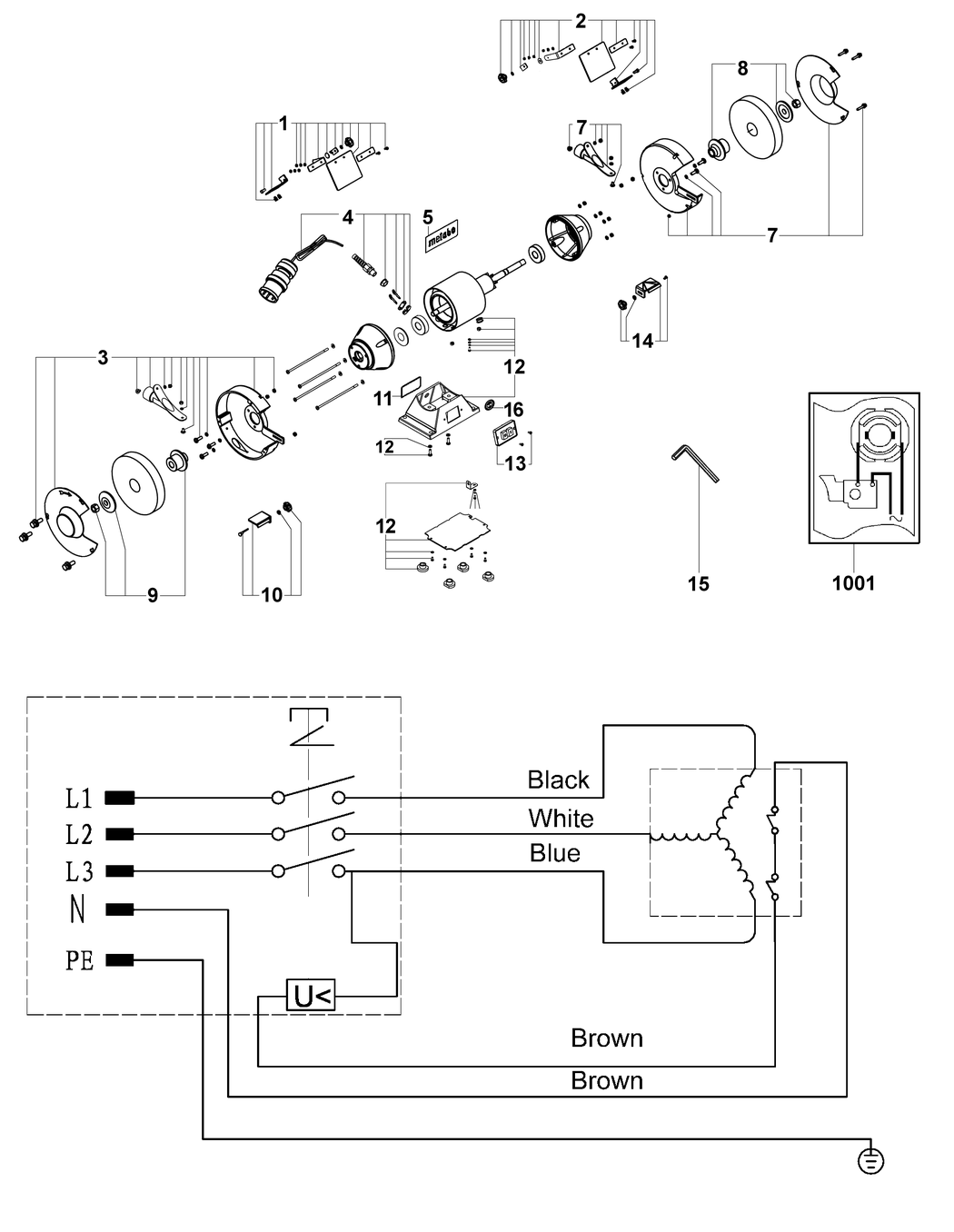 Metabo DSD 250 / 19250000 / 3 / 400V/50Hz Spare Parts