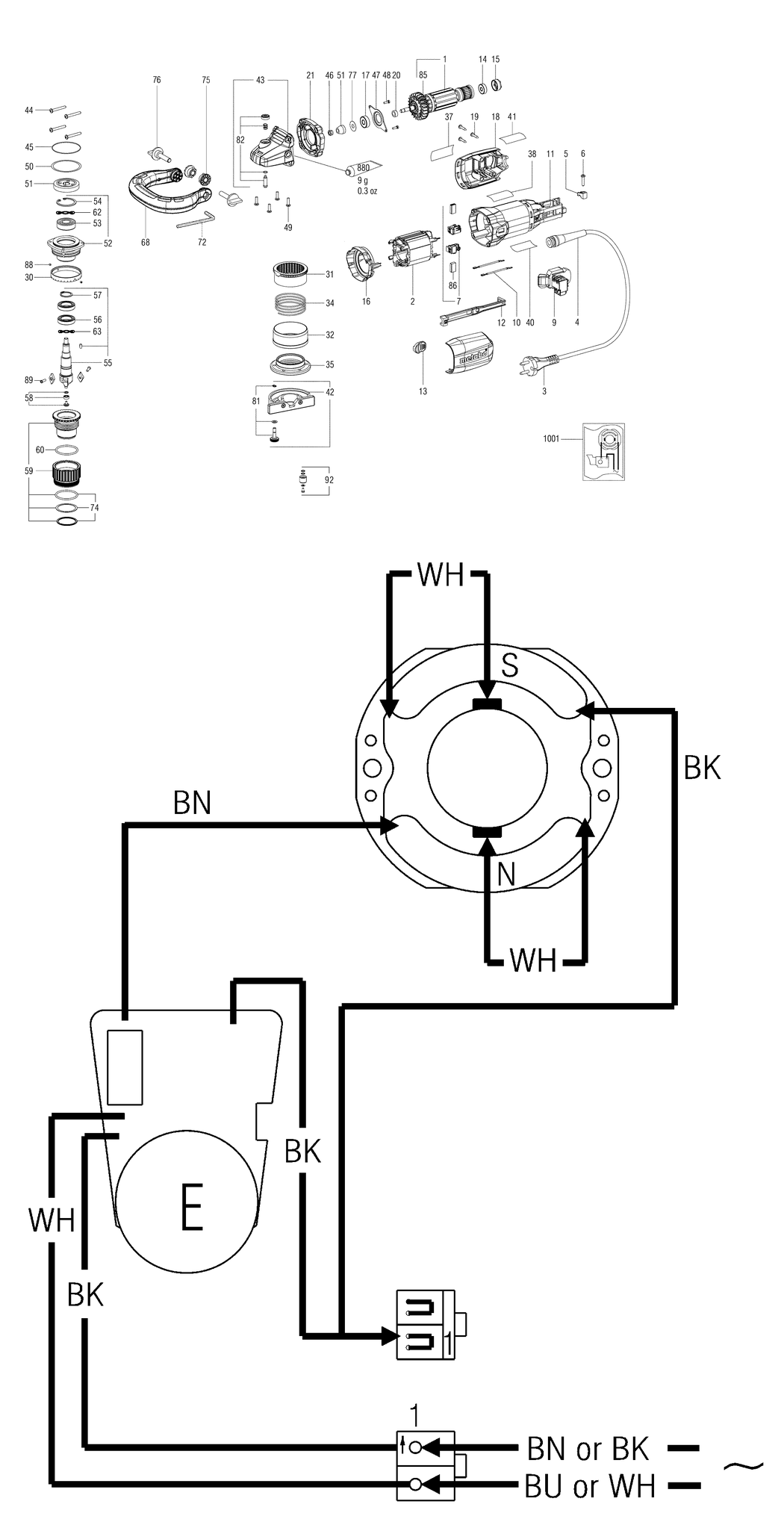 Metabo KFM 9-3 RF / 01751003 / EU 230V Spare Parts