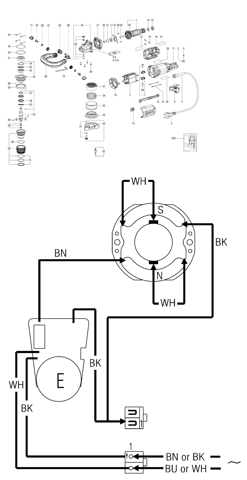 Metabo KFM 9-3 RF / 01751192 / AU 240V Spare Parts