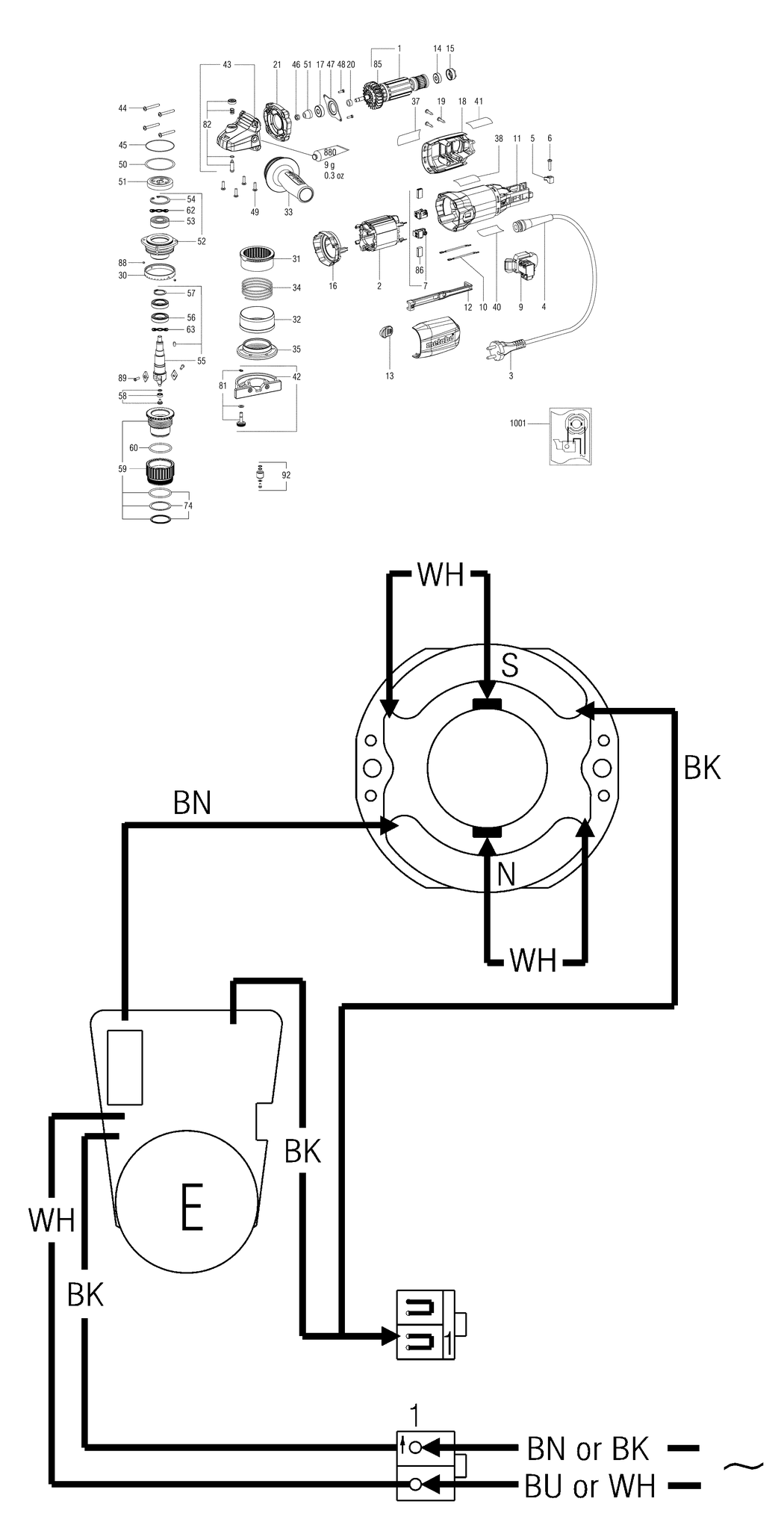 Metabo KFM 9-3 RF / 01751421 / US 120V Spare Parts