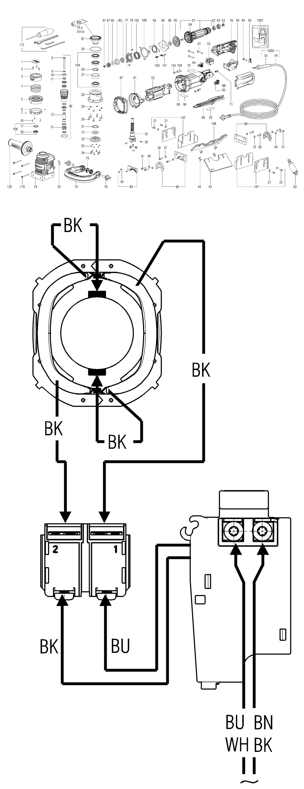 Metabo KFMPB 15-10 F / 01755000 / EU 230V Spare Parts