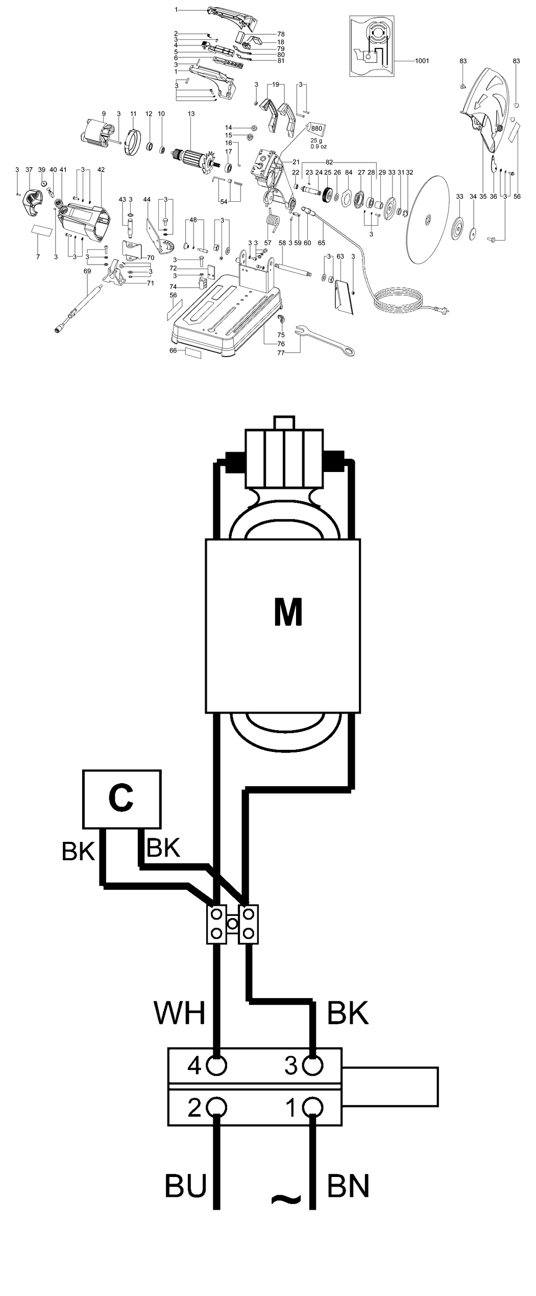 Metabo CS 23-355 / 02335390 / GB 110V Spare Parts