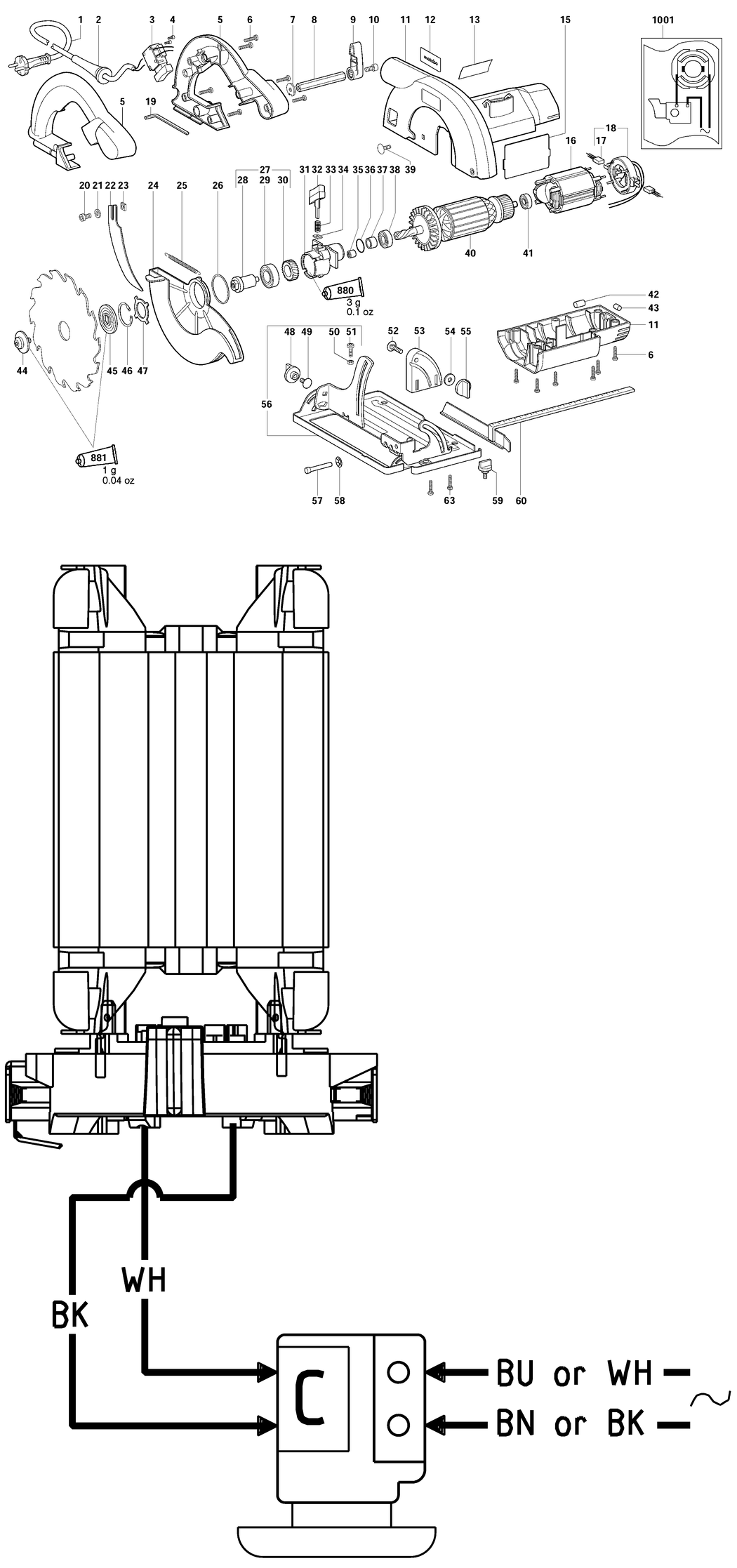 Metabo KS 54 SP / KS Euro / 20012000 / EU 230V Spare Parts