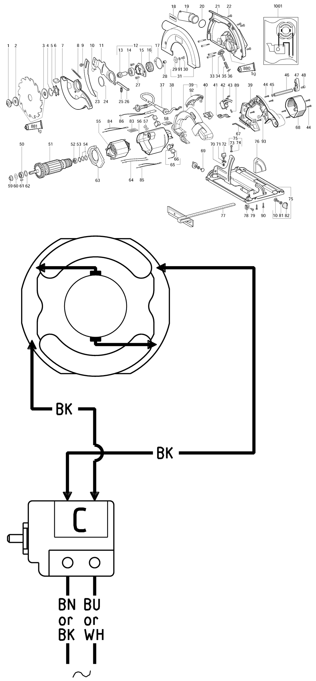 Metabo KS 66 / 00542000 / EU 230V Spare Parts