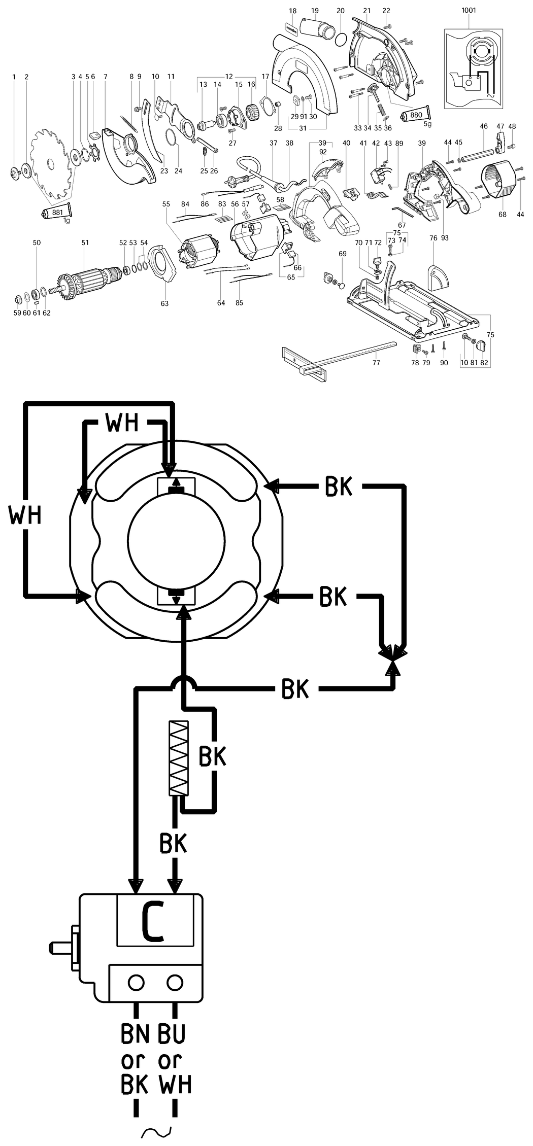 Metabo KS 66 / 00542390 / GB 110V Spare Parts
