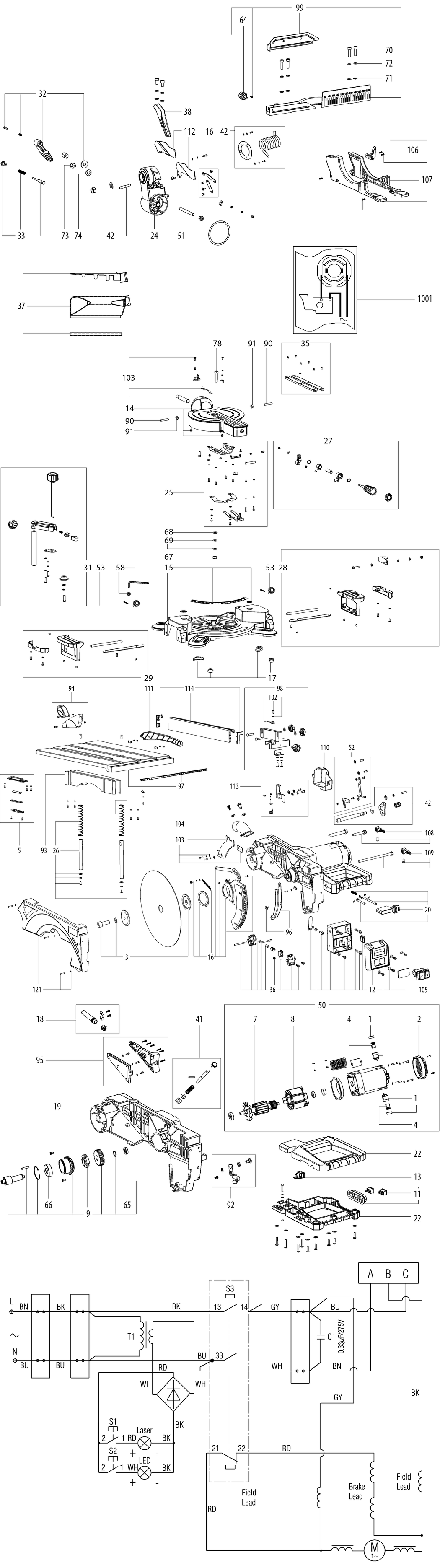 Metabo KGT 305 M / 19004000 / EU 230V Spare Parts