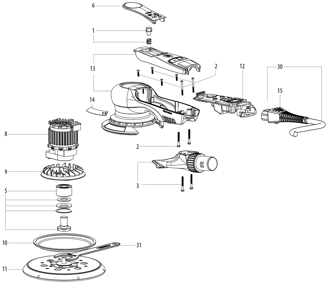 Metabo SXE 150-5.0 BL / 15050180 / CH 230V Spare Parts