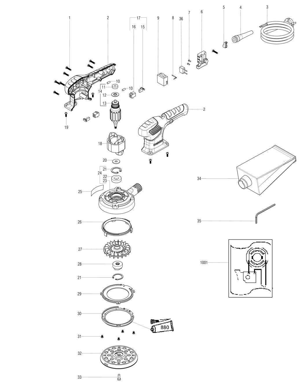 Metabo SXE 3125 / 00443000 / EU 230V Spare Parts