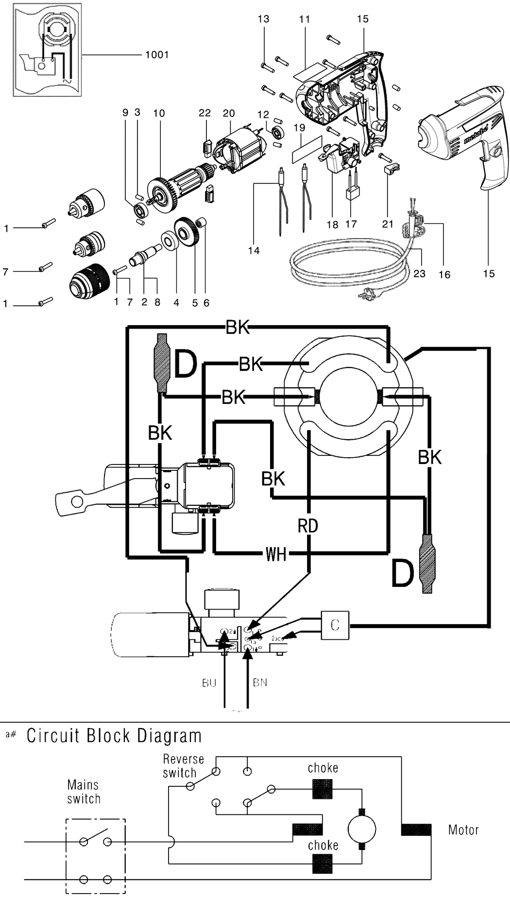 Metabo B 10 / 18114310 / CN 220V Spare Parts