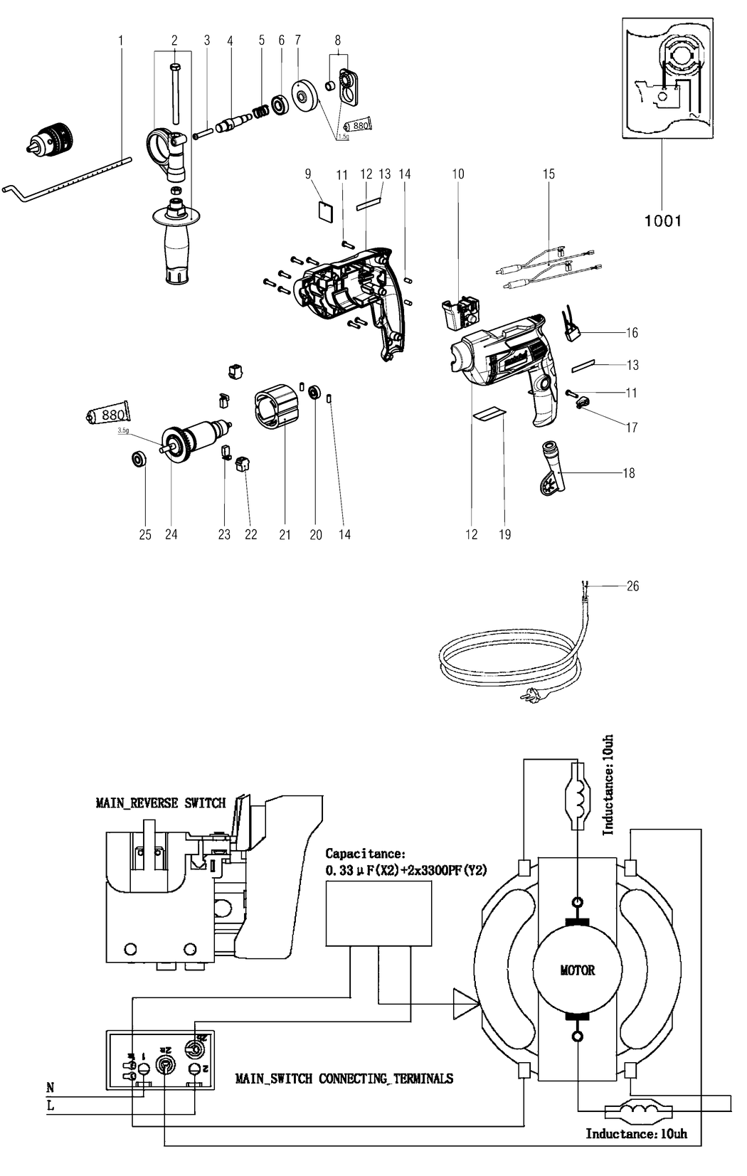 Metabo B 650 / 00260190 / AU 240V Spare Parts