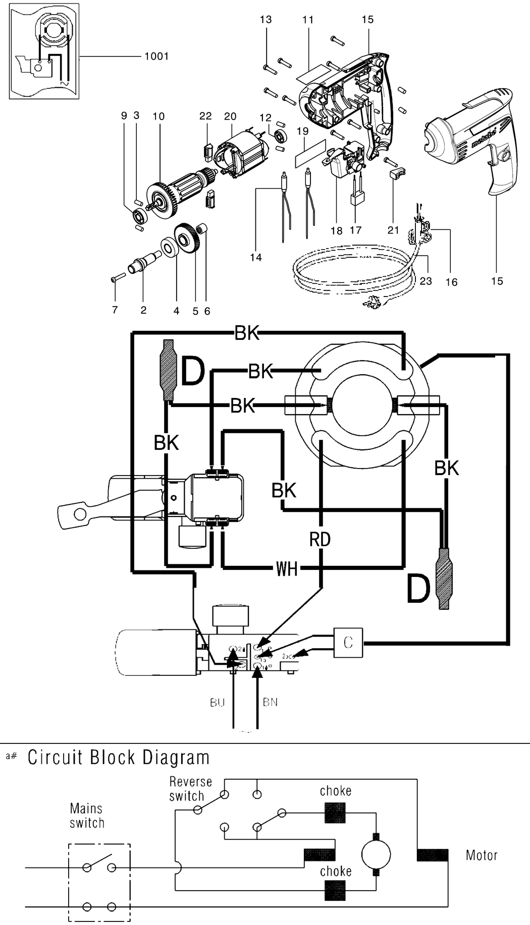 Metabo BE 10 / 00133000 / EU 230V Spare Parts