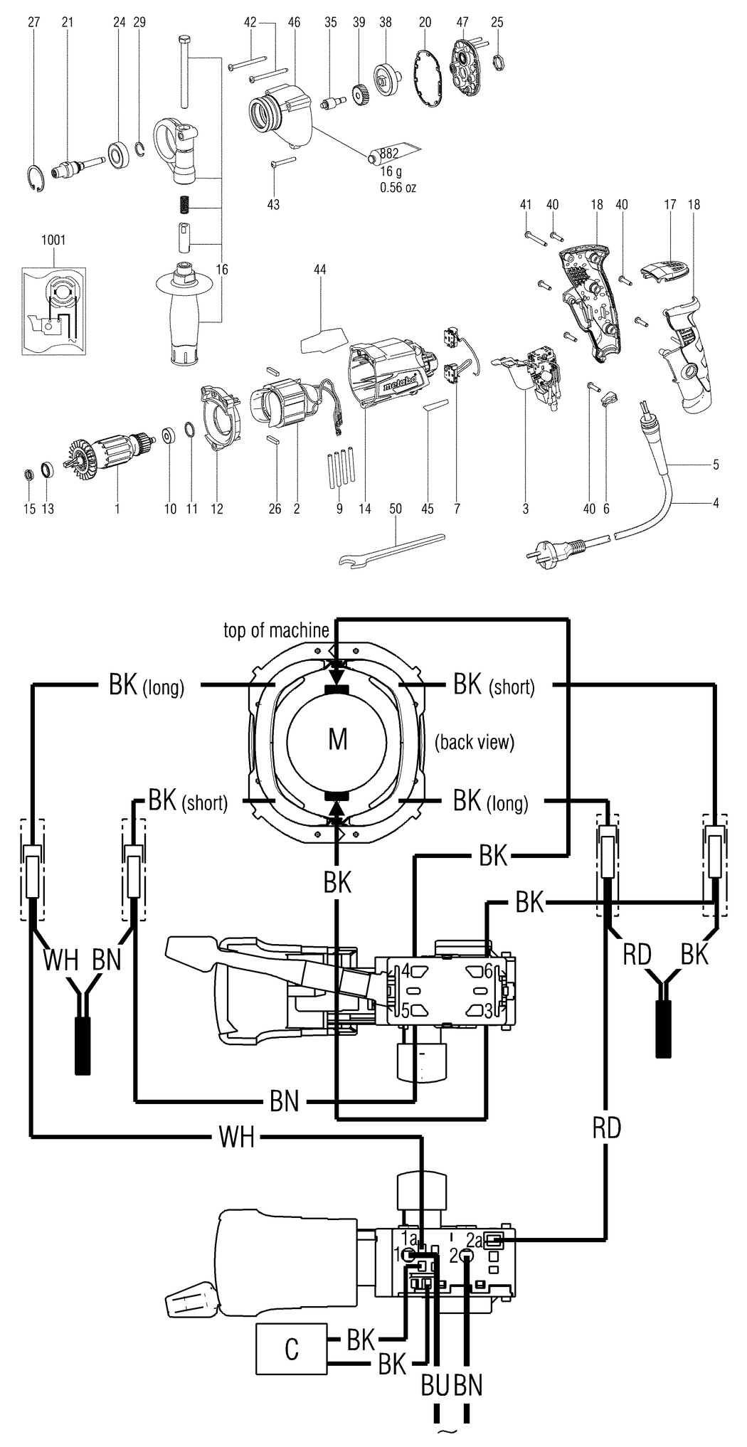 Metabo BE 500/10 / 00353180 / CH 230V Spare Parts