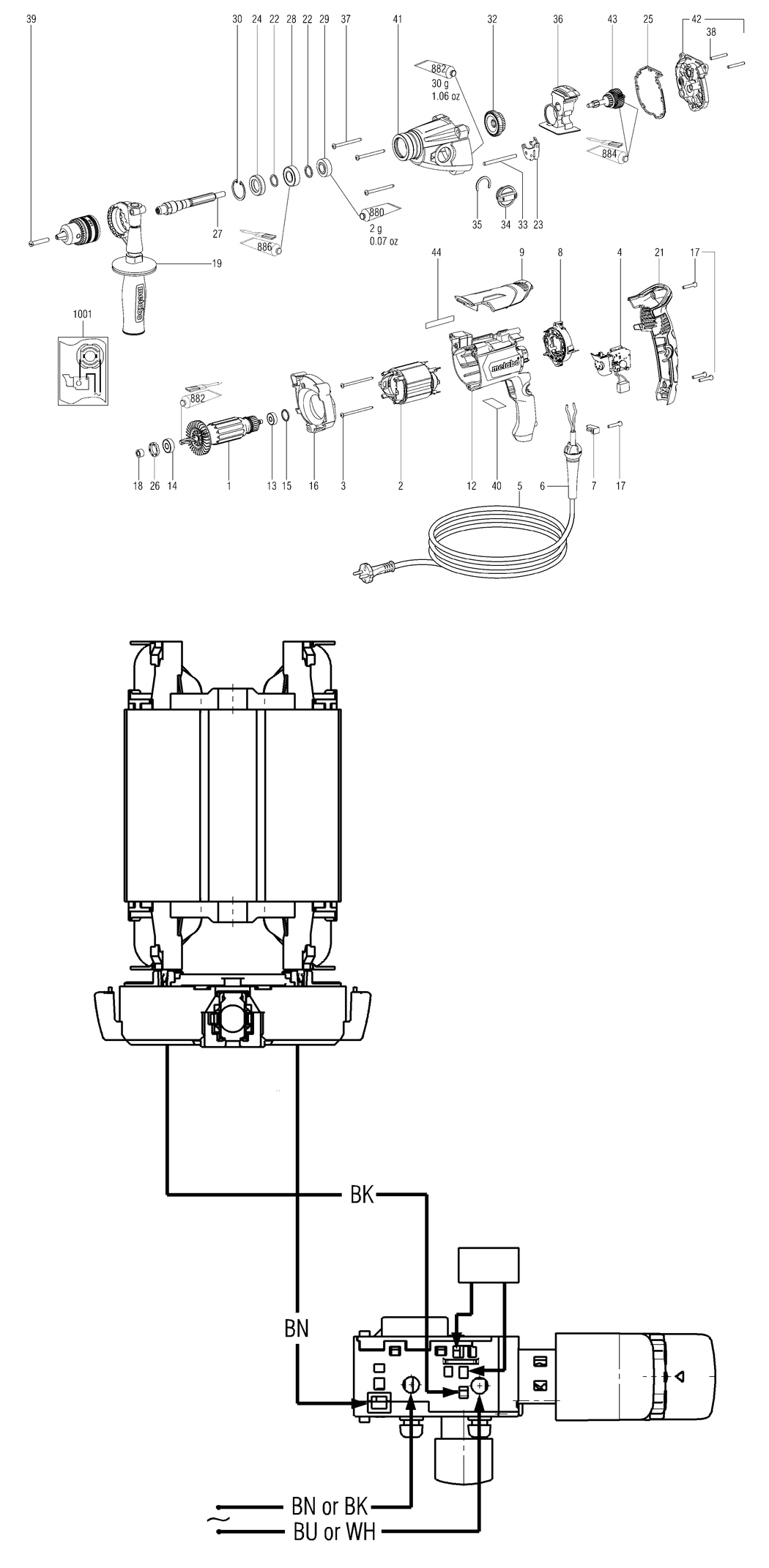 Metabo BE 850-2 / 00573000 / EU 230V Spare Parts