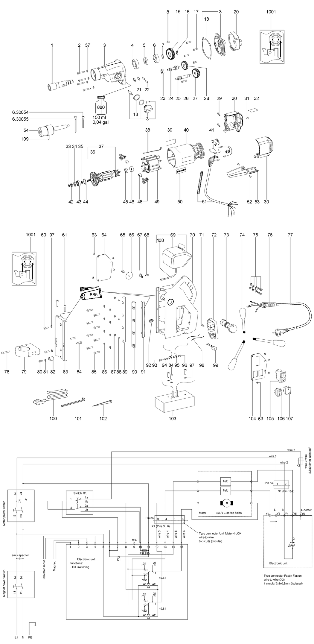 Metabo MAG 50 / 00331000 / EU 230V Spare Parts
