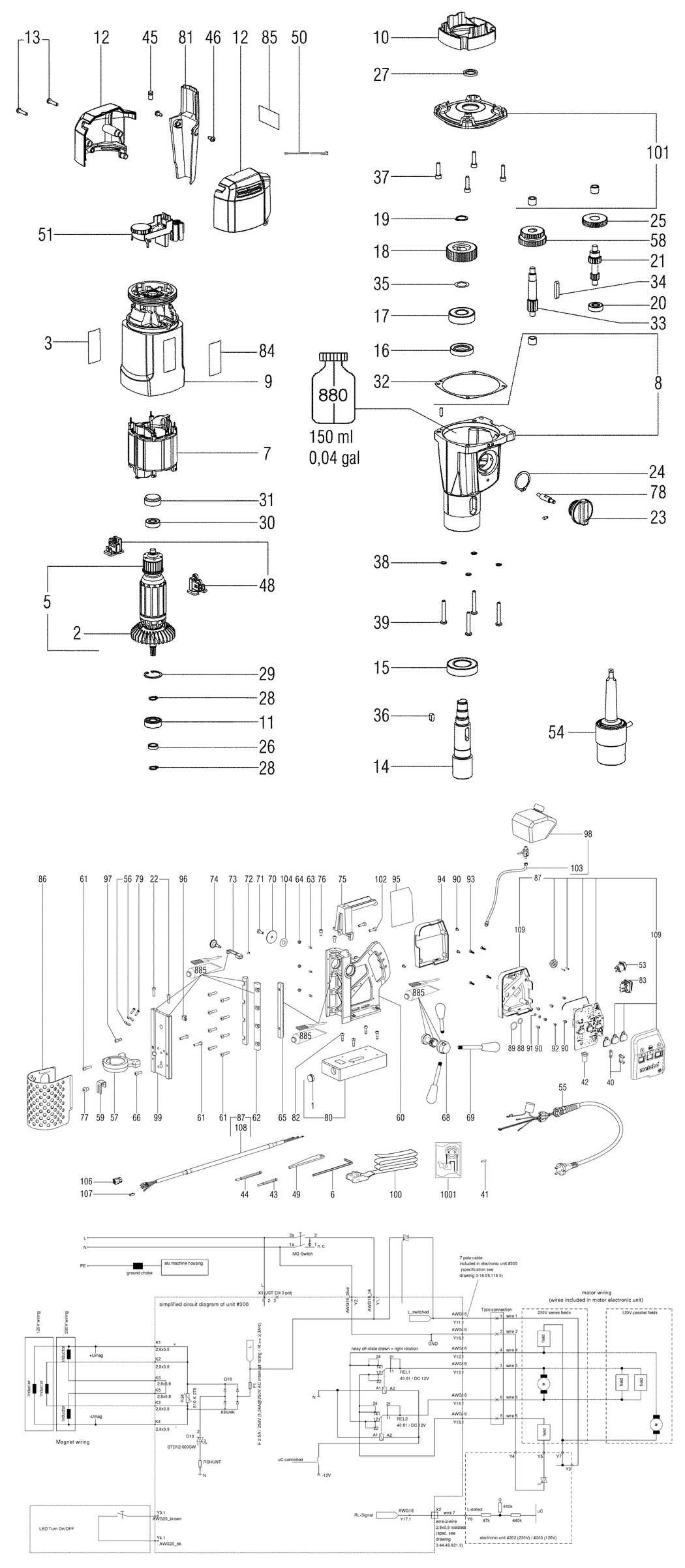 Metabo MAG 50 / 00636000 / EU 230V Spare Parts