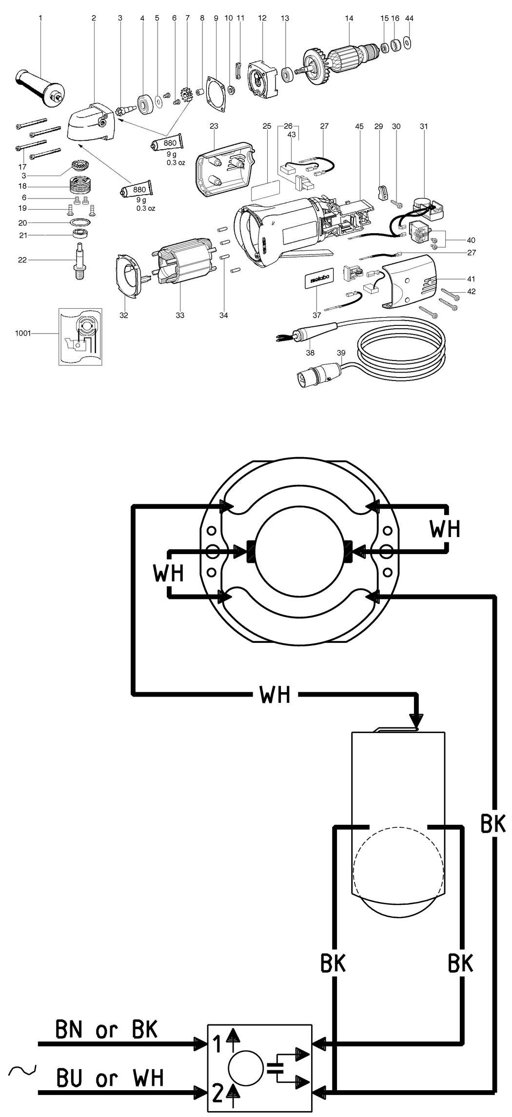 Metabo WBE 700 / 21010000 / 99 Spare Parts