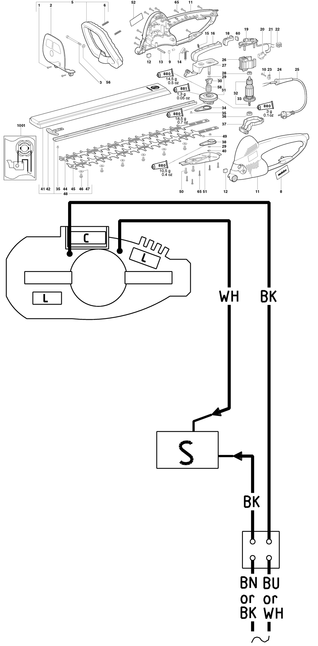 Metabo HS 65 / 20018000 / EU 230V Spare Parts