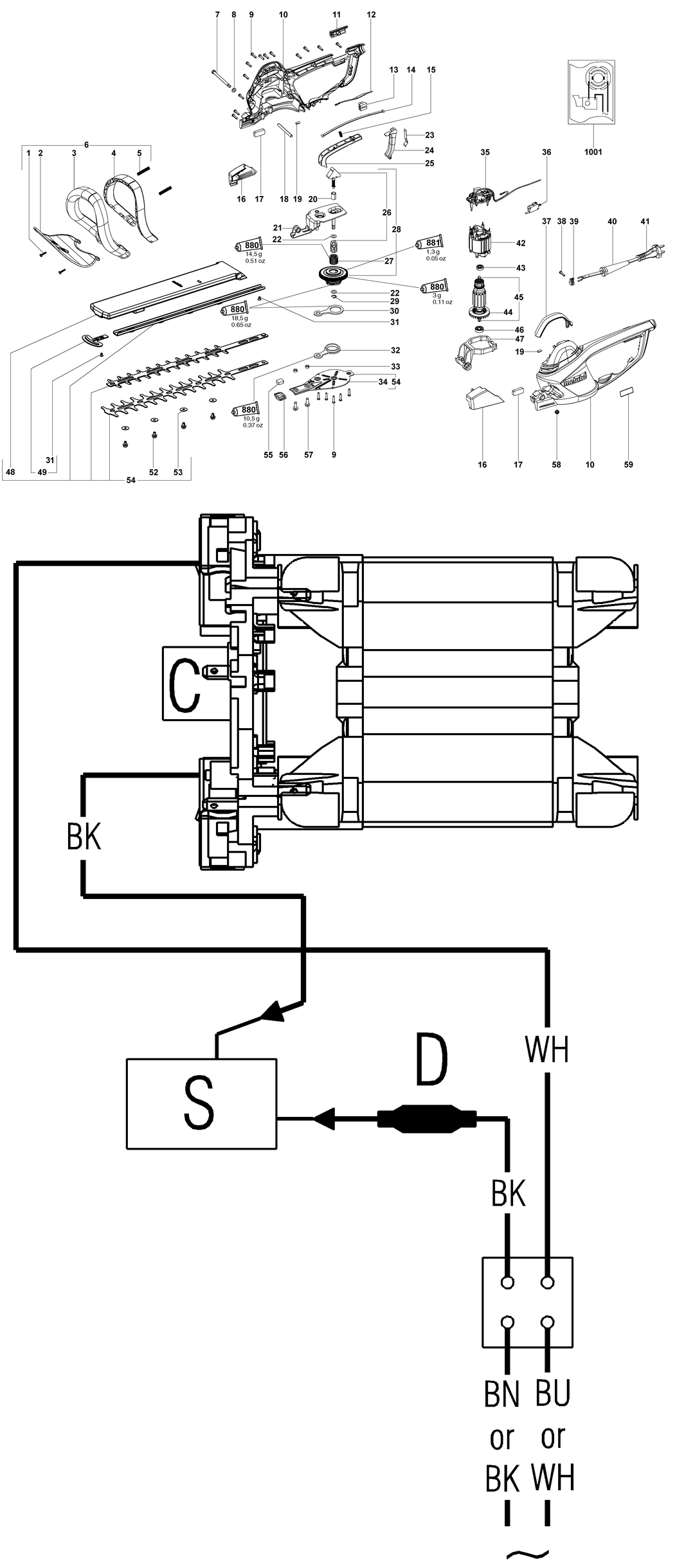 Metabo HS 8745 / 08745000 / EU 230V Spare Parts