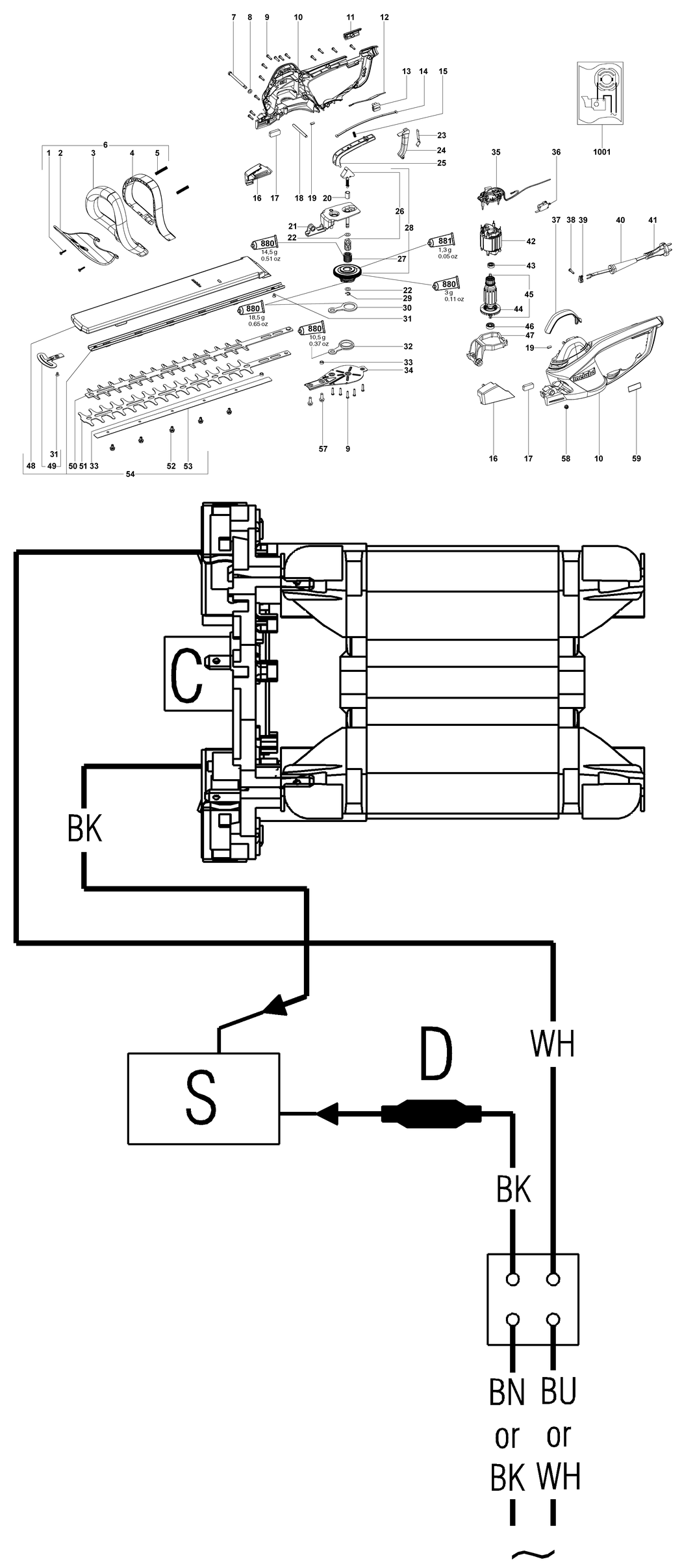 Metabo HS 8755 / 08755001 / EU 230V Spare Parts