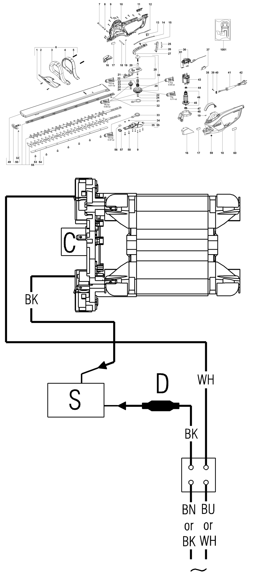 Metabo HS 8875 / 08875000 / EU 230V Spare Parts