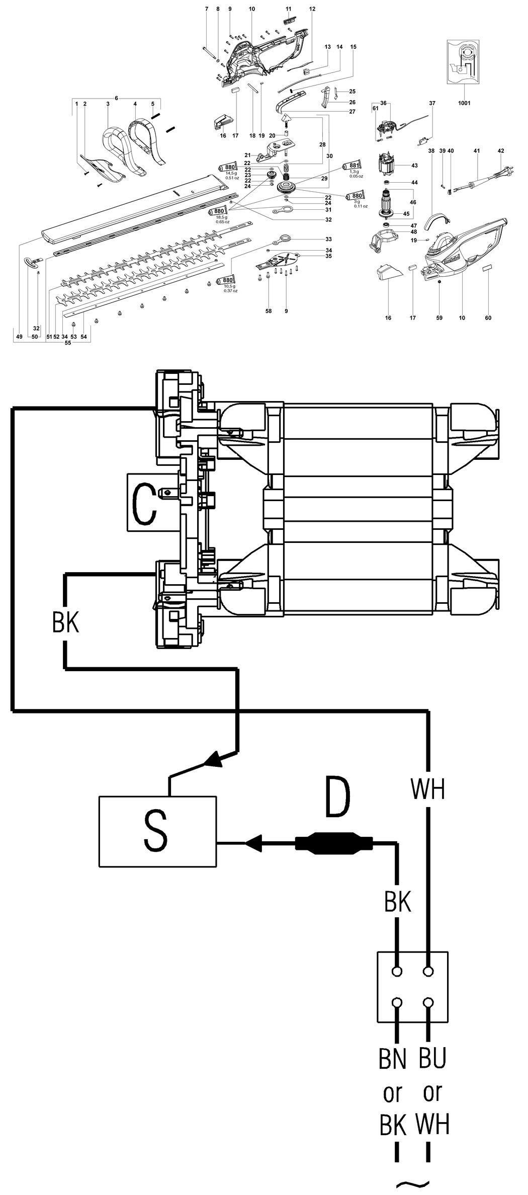 Metabo HS 8875 / 08875001 / EU 230V Spare Parts