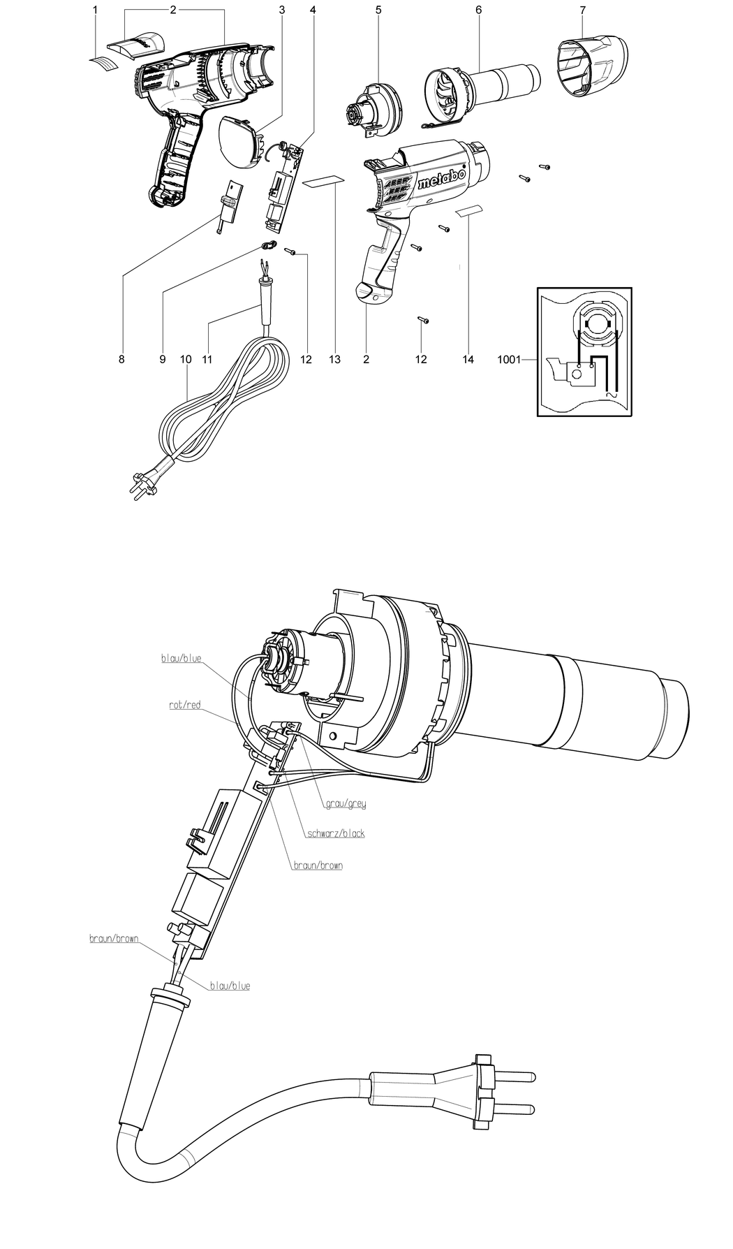 Metabo H 16-500 / 01650190 / AU 240V Spare Parts